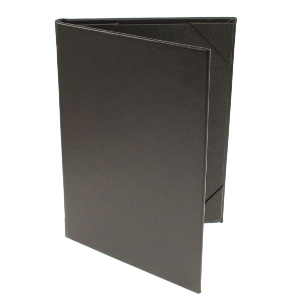 Walsoken Faux Leather ~ A5 Menu Cover in Black